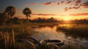 Python In Florida Everglades